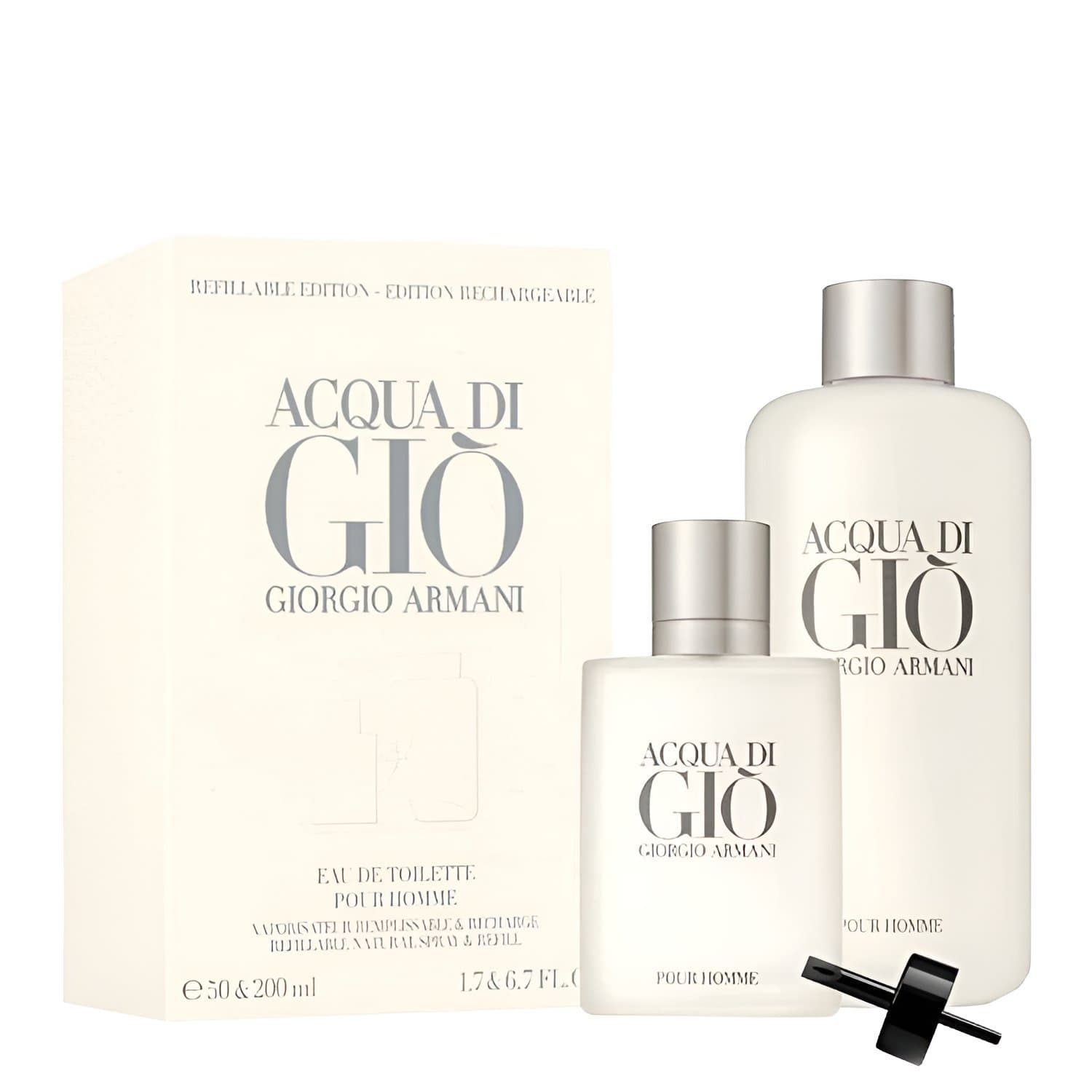 REFILLABLE EDITION-Giorgio Armani-Acqua di Gio-Eau de Toilette-200ml+50ml