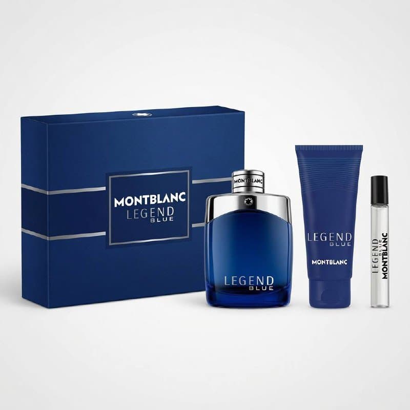 Montblanc-Legend Blue Coffret-EDP 100ml-Gel Douche 100ml-Miniature 7,5ml