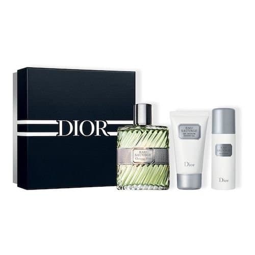 DIOR-Coffret EAU SAUVAGE-Eau de toilette, gel douche et déodorant spray