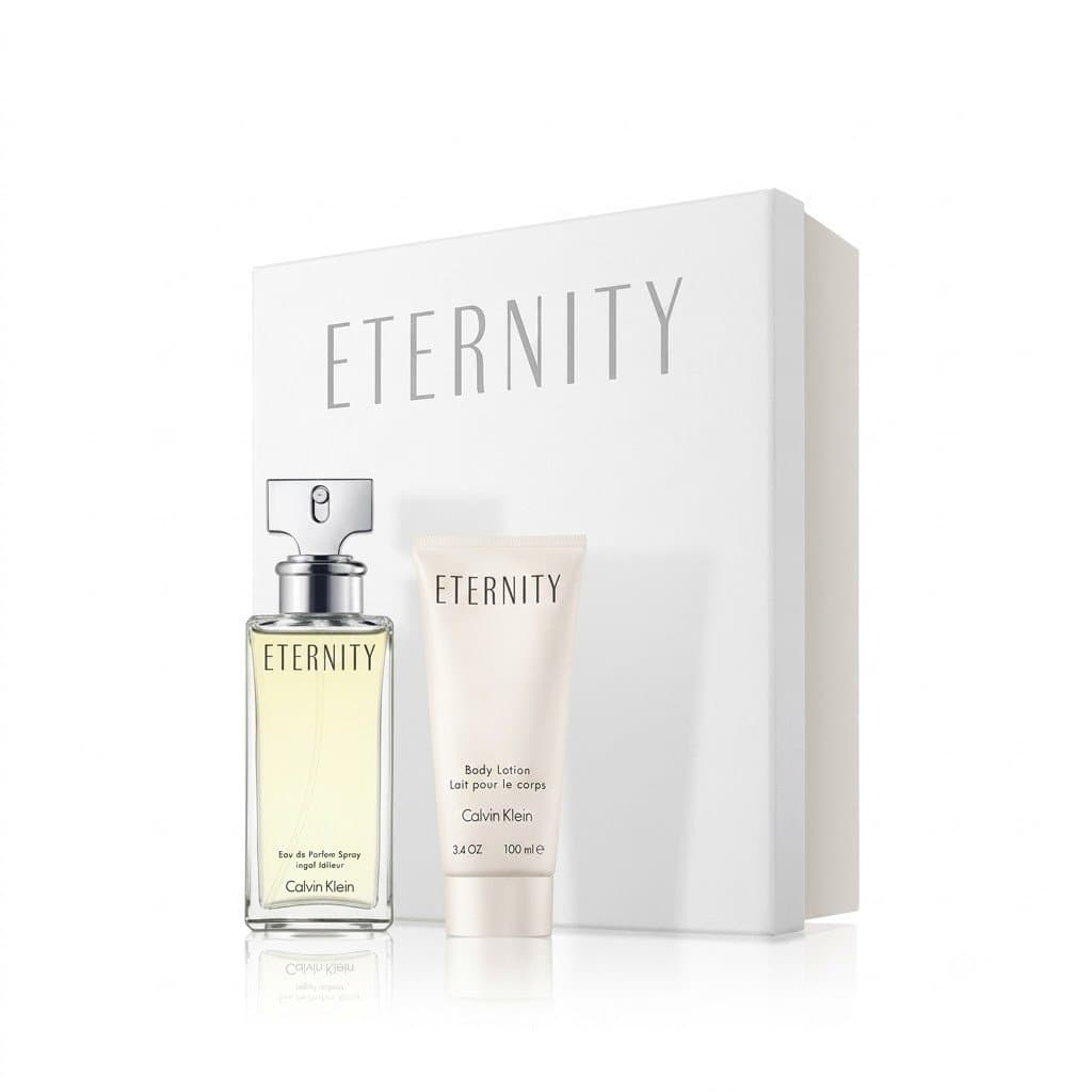 Coffret Calvin Klein-Eternity For Women-Eau de Parfum-100ml + Body Lotion-100ml (2 pièces)
