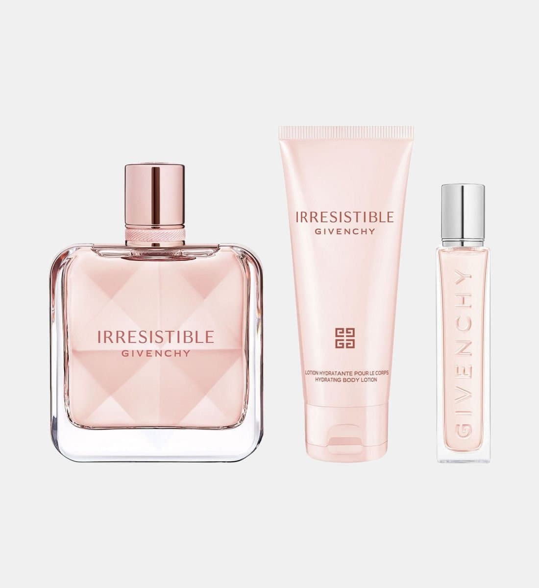 Coffret GIVENCHY-IRRESISTIBLE-Eau de Parfum80ml+lait de corps 75ml+travel 12,5ml