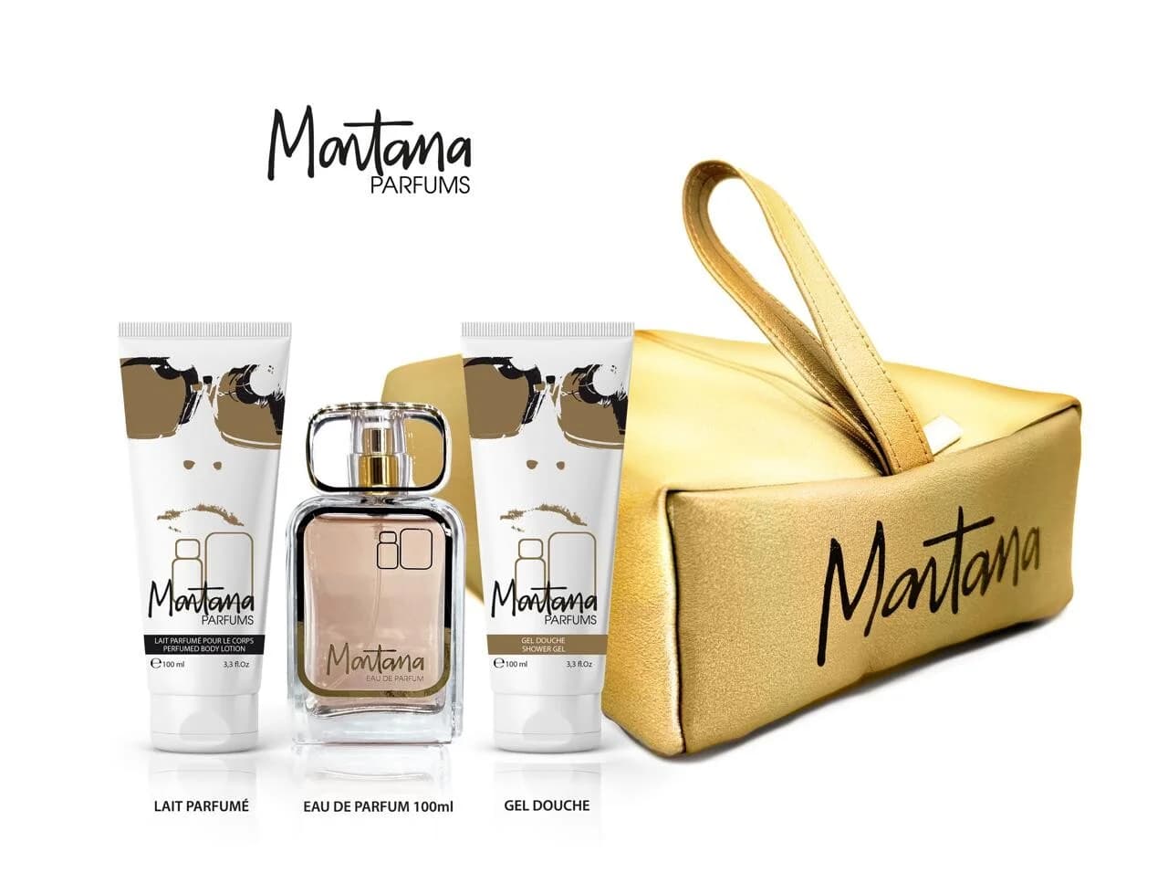 Coffret Montana 80-Edp-100ml+Gel douche 100ml+Lait parfumé 100ml (Femme)