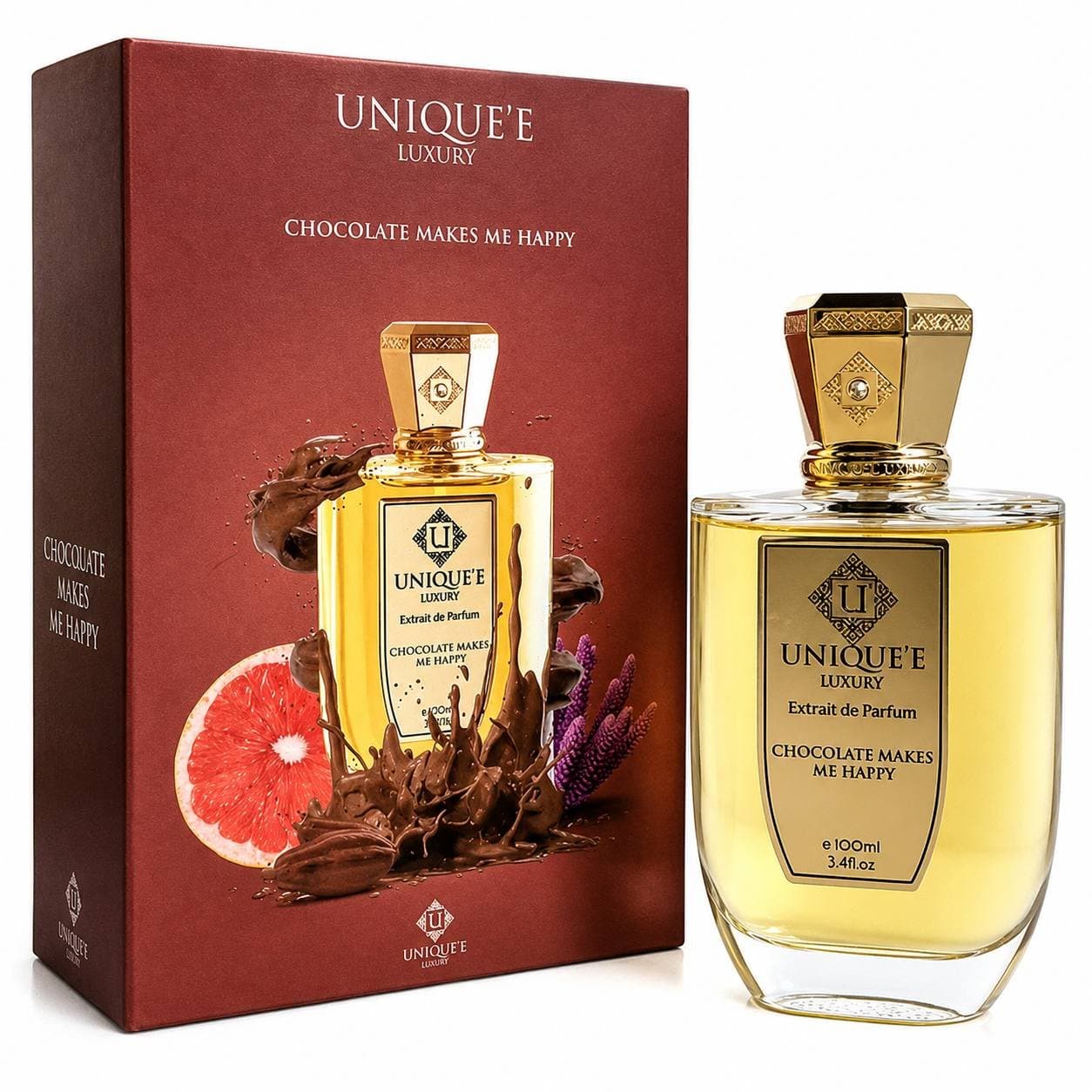 Unique'e Luxury-Chocolate Makes Me Happy-Extrait de Parfum-100ml