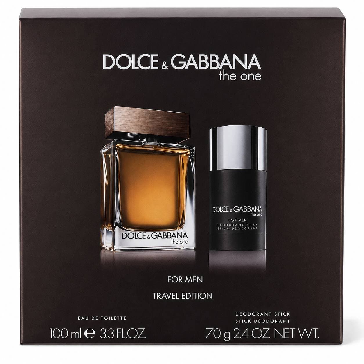 Coffret Dolce & Gabbana-The One Travel Edition-Eau de Toilette-100ml + Deodorant Stick-70g ( 2 pièces )